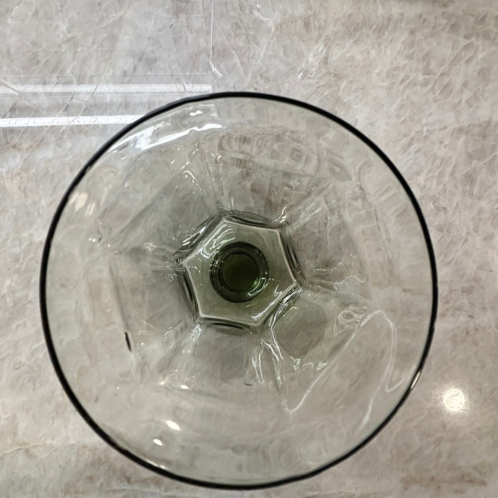 Vintage LENOX USA Green Stem Wine Glasses Set of 6 Two Styles Hand Blown Goblets - Picture 8 of 12